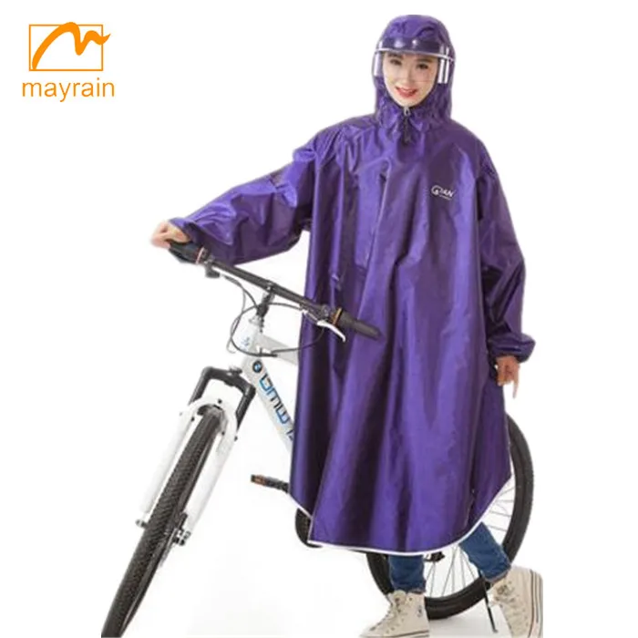 Waterproof Polyester Outdoor Riding Rain Poncho Bike Bicycle Durable Country Style Travel Gear One Pocket Logo One Size Fits All
