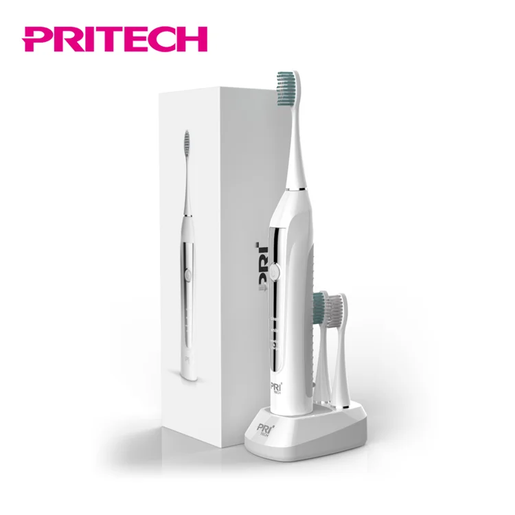 PRITECH OEM Customized Wireless Induction Charging Waterproof Adult Ultrasonic Electric Toothbrush
