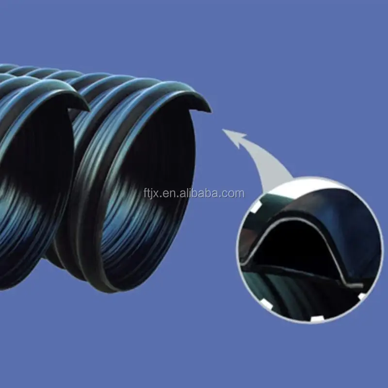 
large diameter steel enhanced polyethylene spiral corrugated pipe machine 