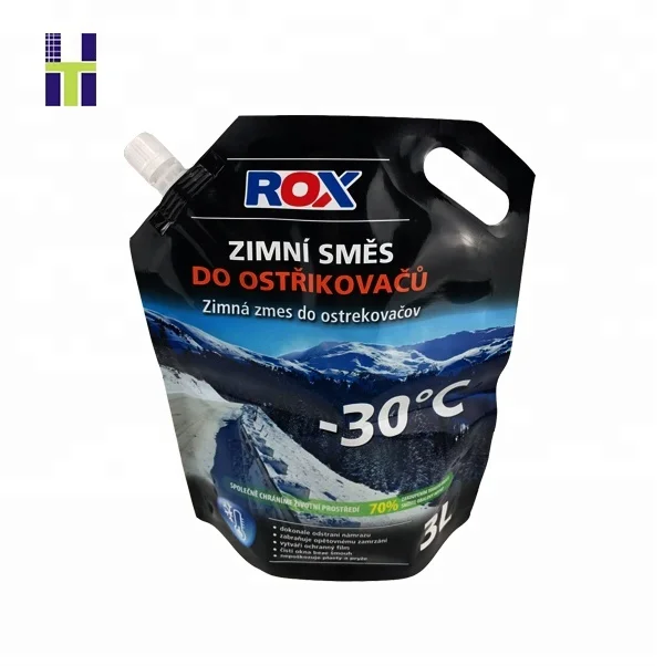 custom printed screen wash liquid windshield washer fluid glass water packaging bag