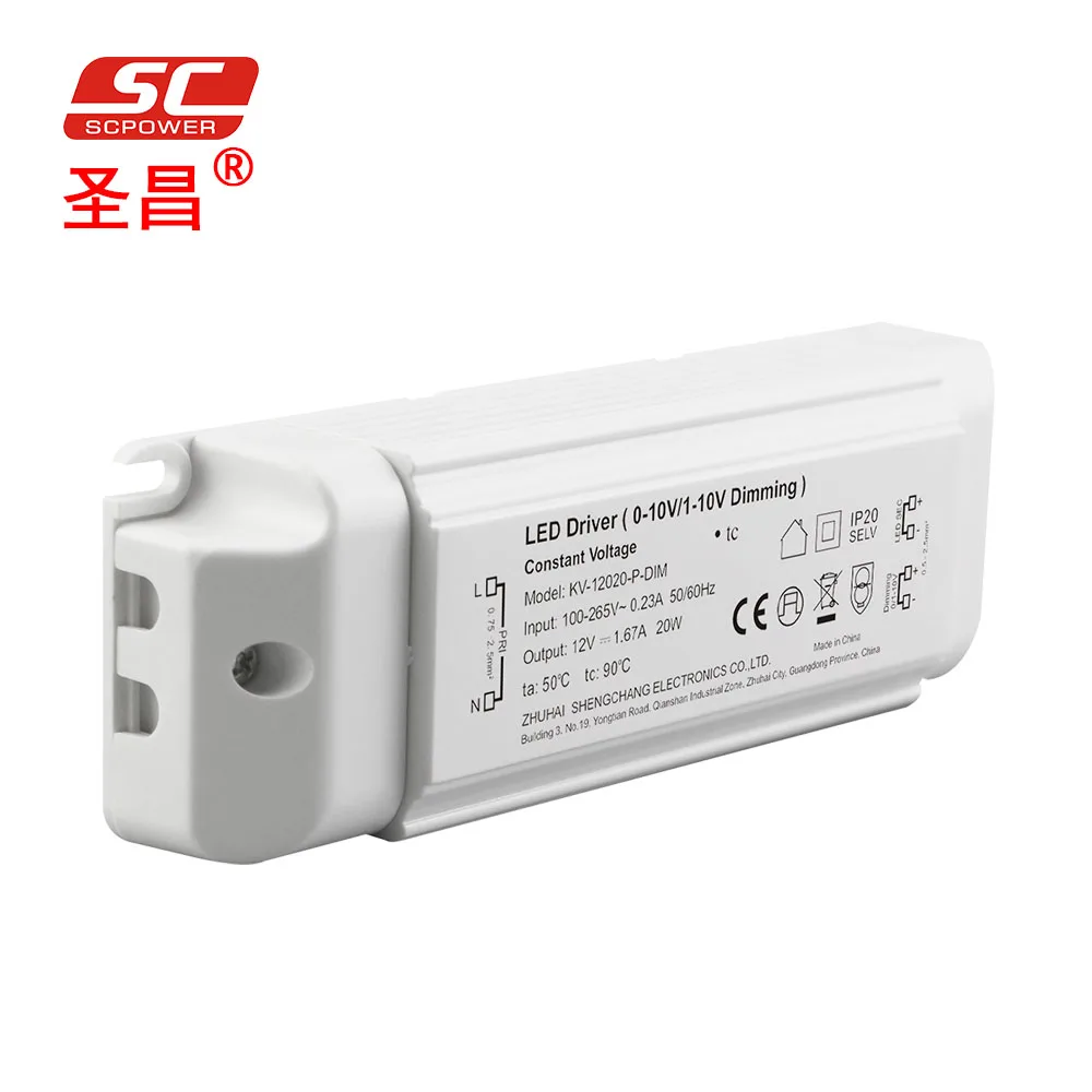 SC POWER 220V AC 0-10V OR 1-10V PWM Dimmable LED Driver For LED Strip Light