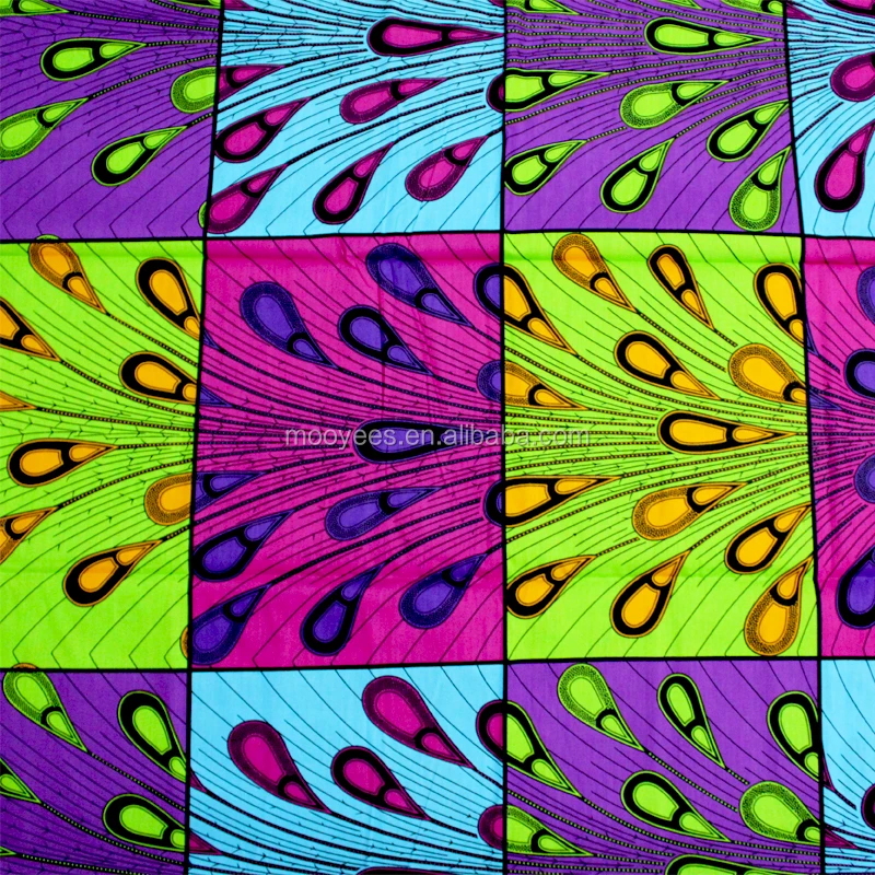 Африканский воск, новый дизайн, 100% хлопковая восковая ткань с принтом, 6 ярдов трикотажной ткани