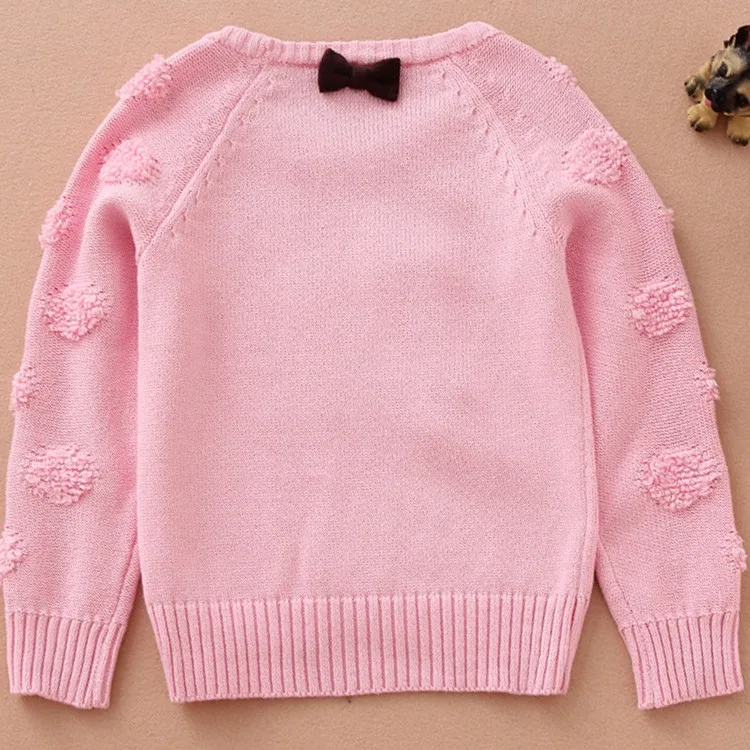 
OEM ODM Factory lovely pingk girls sweater knitted pattern cardigan sweater knitwear 