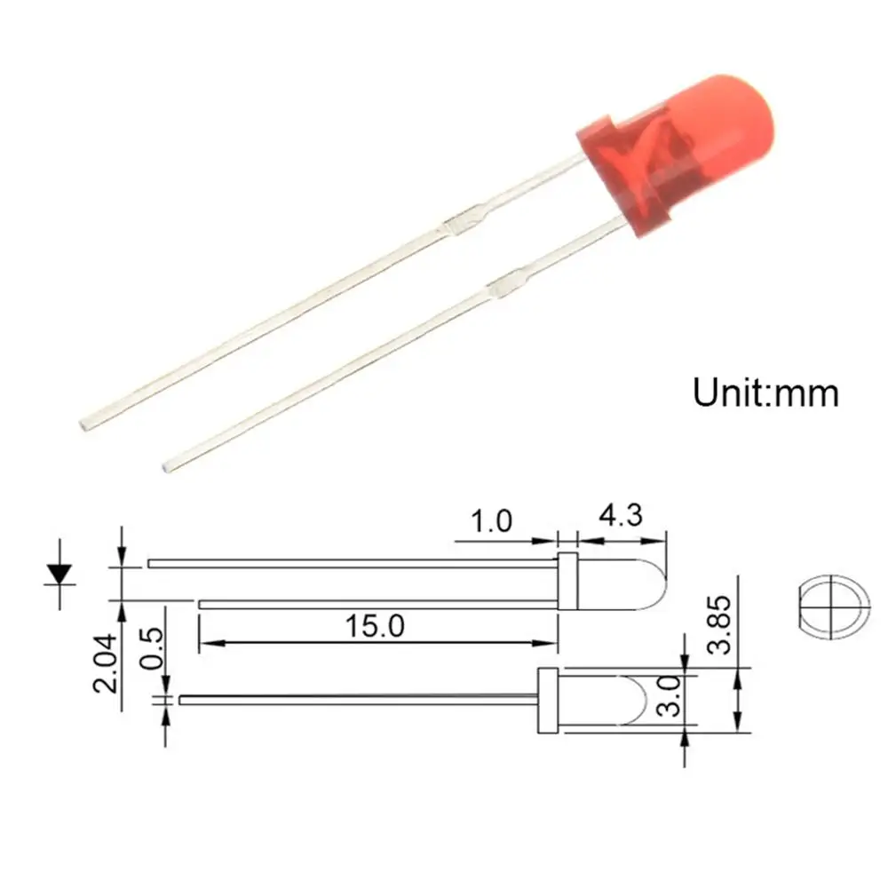 High lumens DIP 1500nm 3000nm 8000nm 1.8-3.2v round led diode
