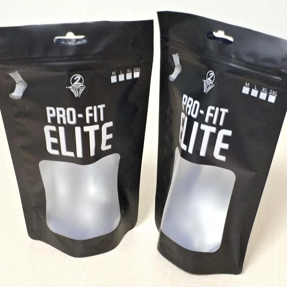 Food grade heat seal nylon plastic ploythene small black ziplock plastic packaging bag with window