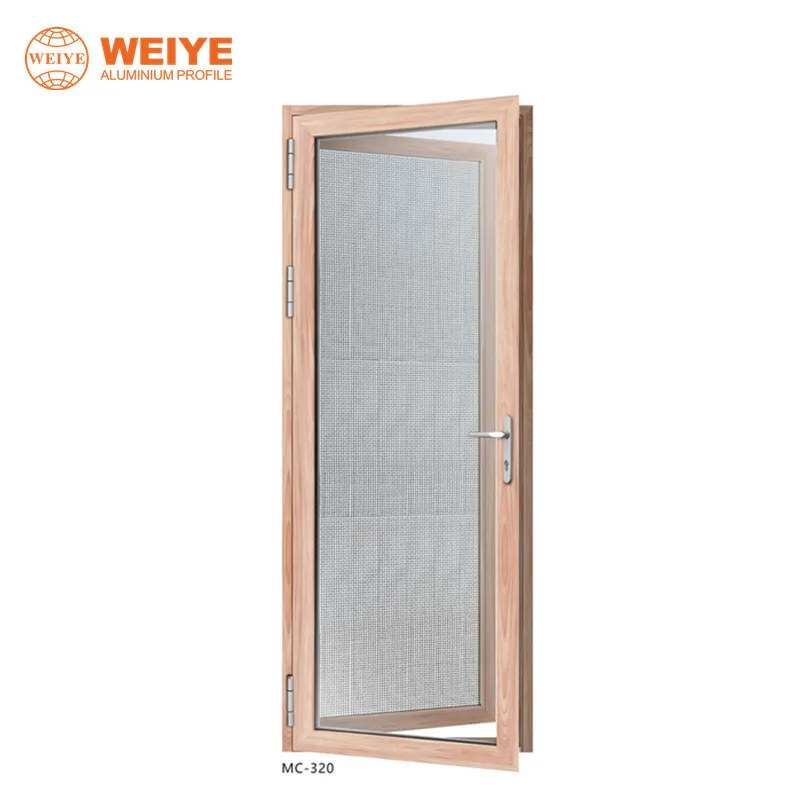 2020 Myanmar new style double glass aluminum door side hung swing door profile frame