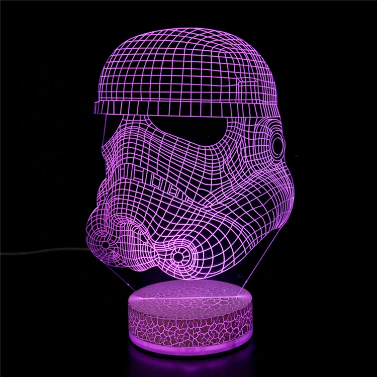 New products colorful 3d illusion night light bedroom table led lamp