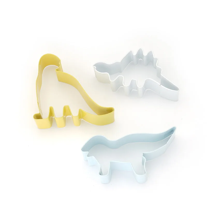 
Eco-Friendly Stainless Steel Set of 3 Set of 4 Dinosaur Cookie Ccutter 