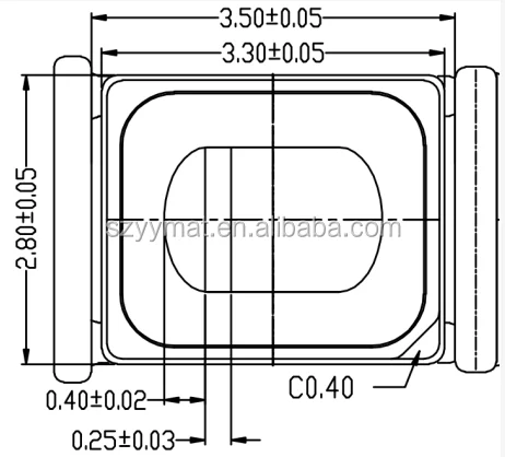 Высокое качество ce rohs настраиваемый китайский 2835 SMD LED 0,2 w с 28-30lm