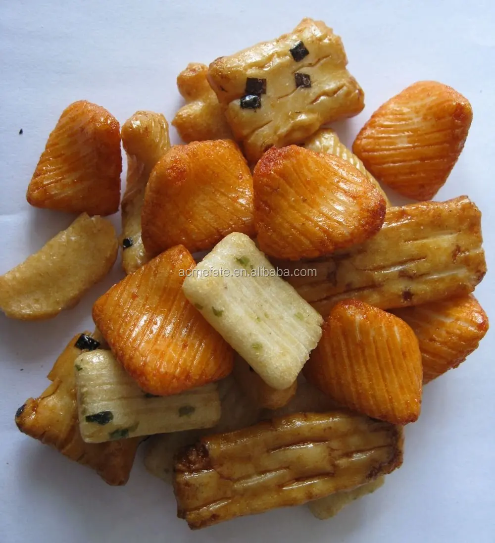 High Quantity Thai Flavored Mixed Colourful Rice Crackers