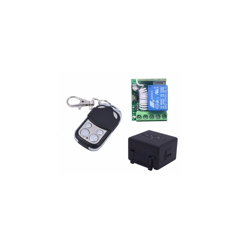 
DC12V10A1CH Relay Receiving Module and 433M Remote Controller Radio Frequency Transmitter 