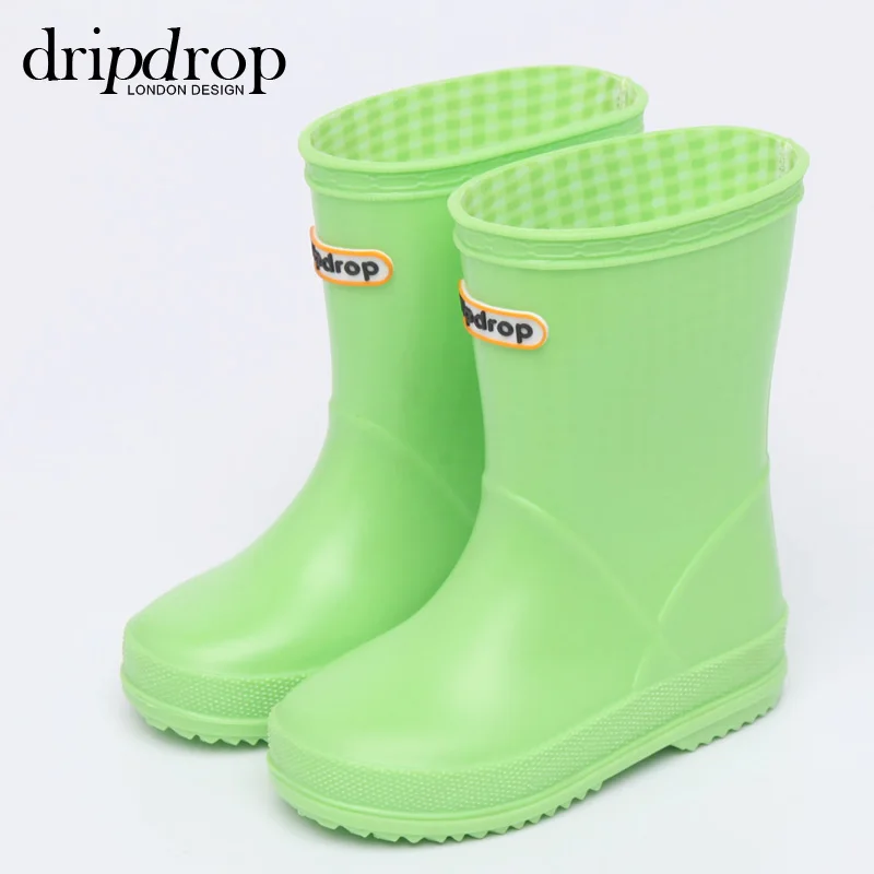 Dripdrop детские непромокаемые сапоги в форме сердца; Обувь для малышей и самых маленьких; Реальные фотографии; ПВХ; Наивные водонепроницаемый унисекс Молодежные сапоги для дождя