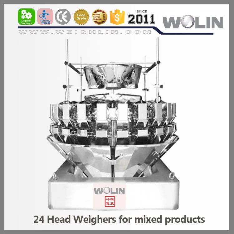 Система полной упаковки, линейный раствор для смешивания 2, 3, 4 пищевых продуктов, 20, 24 головки, весовой мешок, банка, банка, пакеты