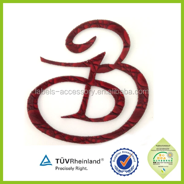 Custom made emboss/deboss pu patches 2015 jeans leather label logo