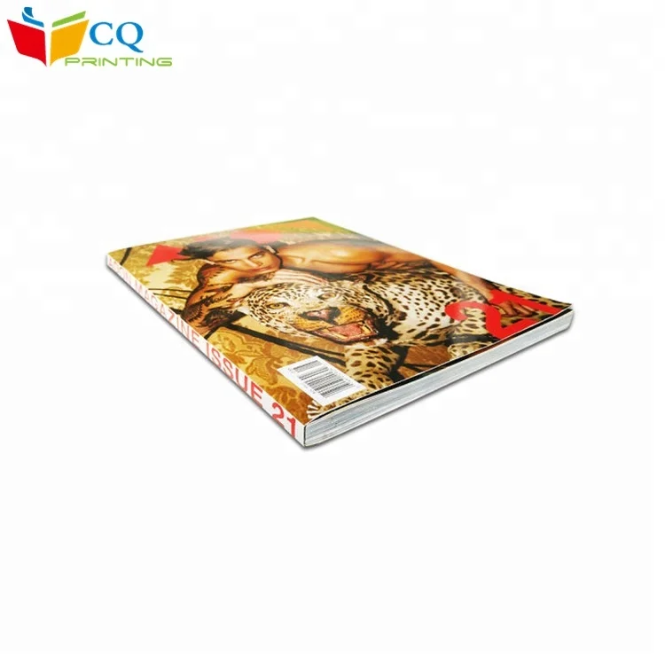 Offset paper customized perfect binding magazine catalogue book printing / cheap A4 brochure magazine printing service