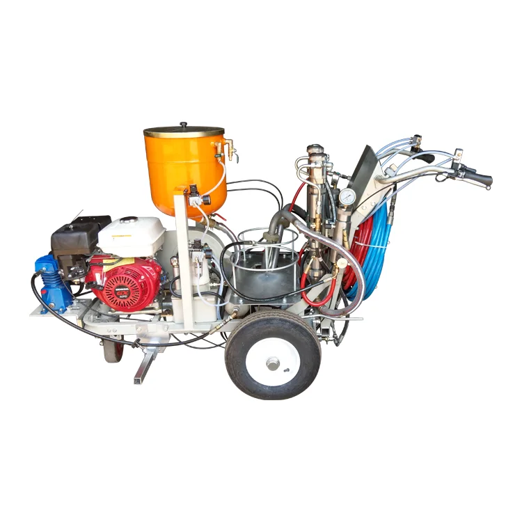 
 Двухкомпонентная машина для маркировки дорог с ручным нажимом для холодного распыления краски  