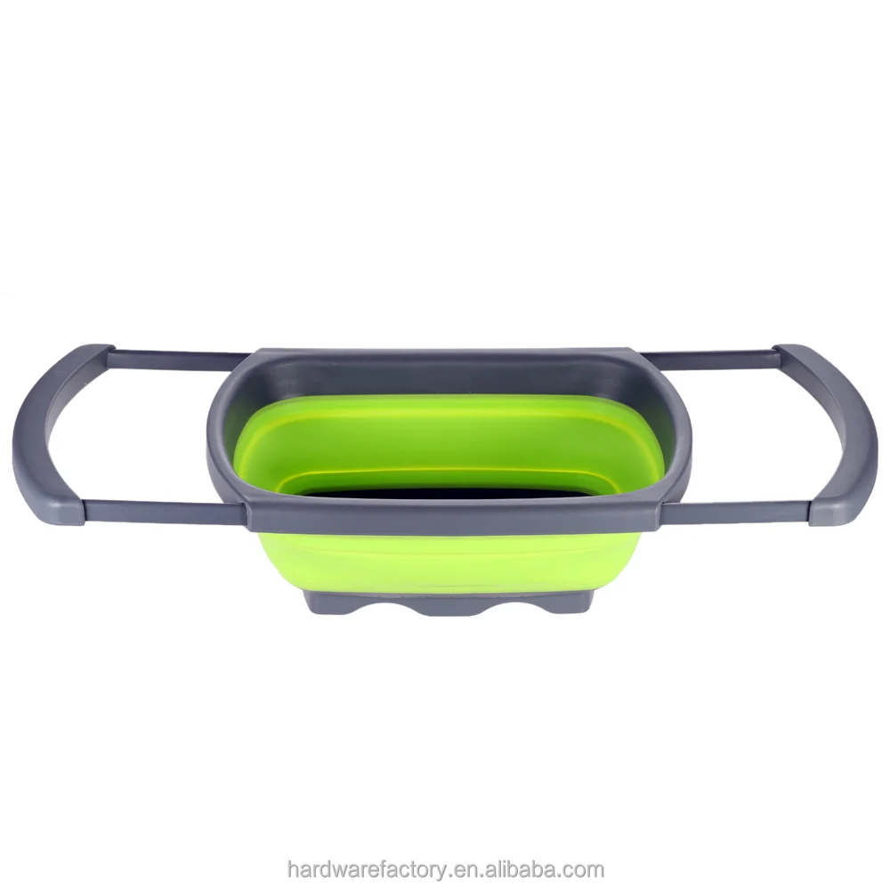 
Homeware Silicone Nylon Collapsible Vegetable Tools Strainer Plastic Colander Stainless Steel Eco-friendly LFGB 