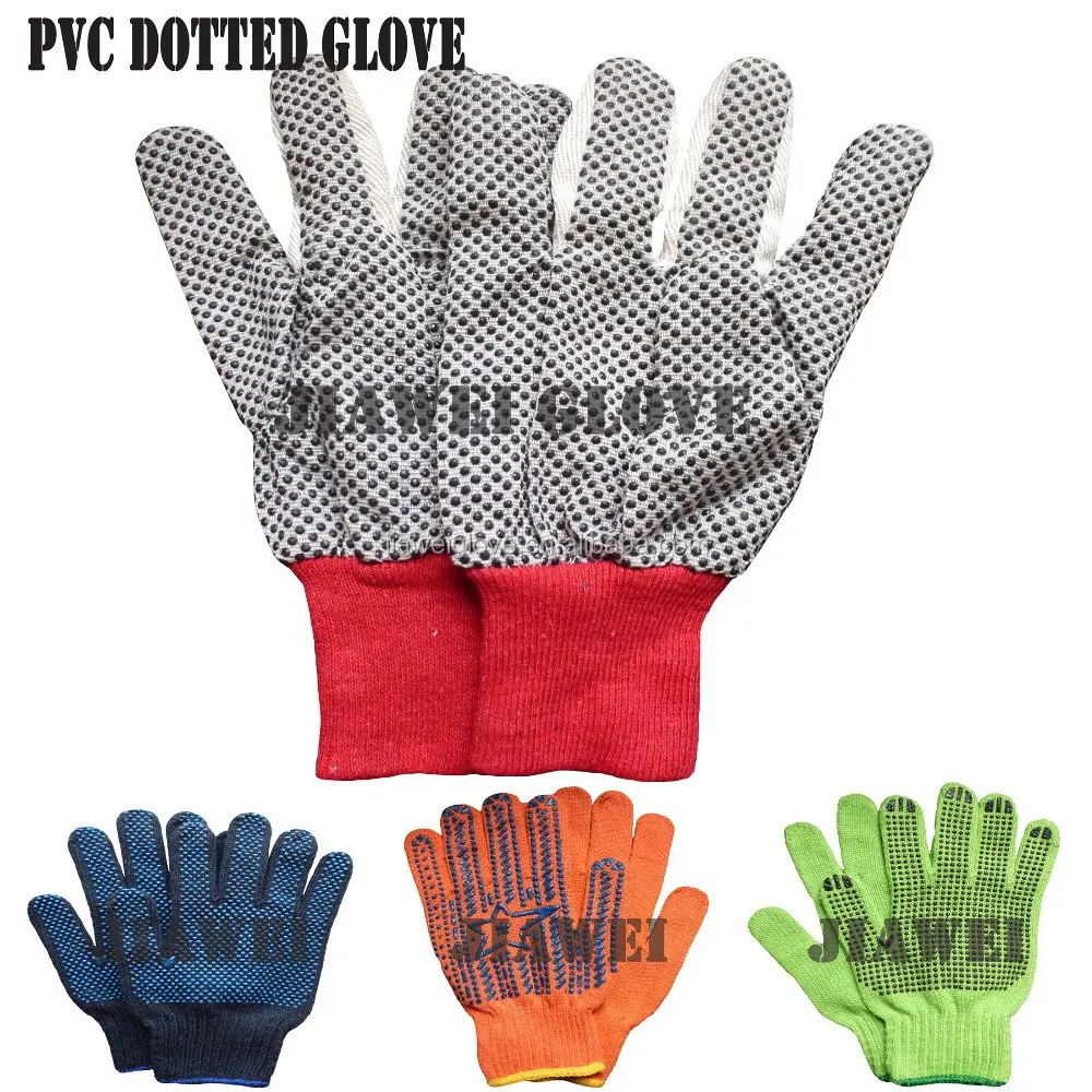 Black Poly Cotton Gloves Knitted Poly Cotton Gloves Black Hand Gloves/Guantes De Algodon 062