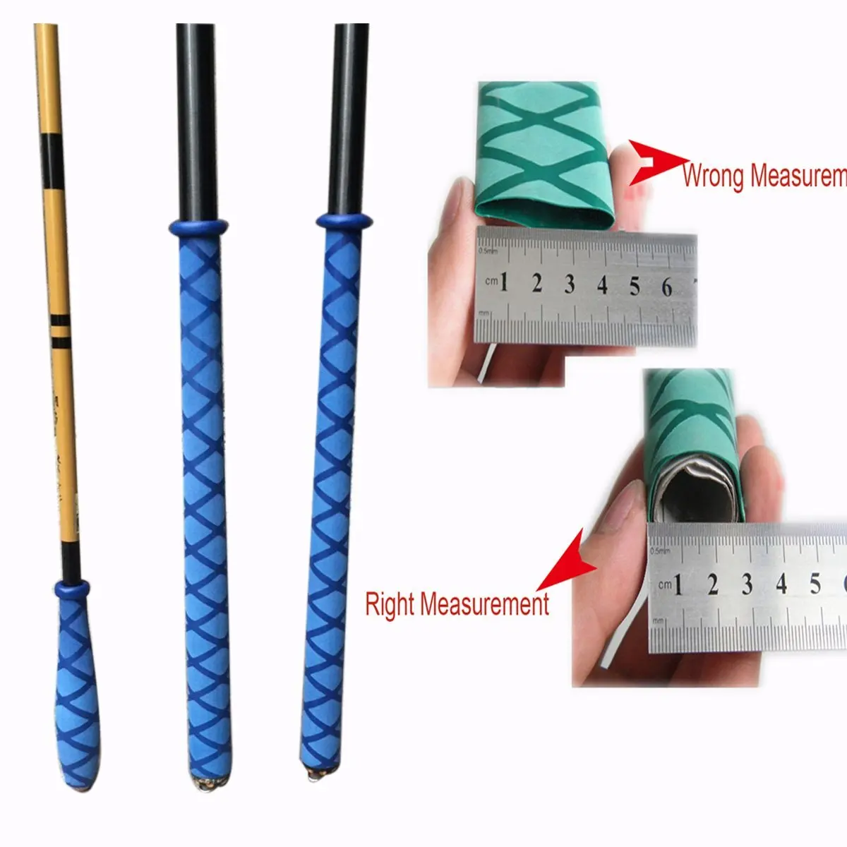 
PE Heat shrinking flexible wrap tube, Non-Slip X Textured Heat Shrinkable sleeve for handle grips skid-proof tubings 