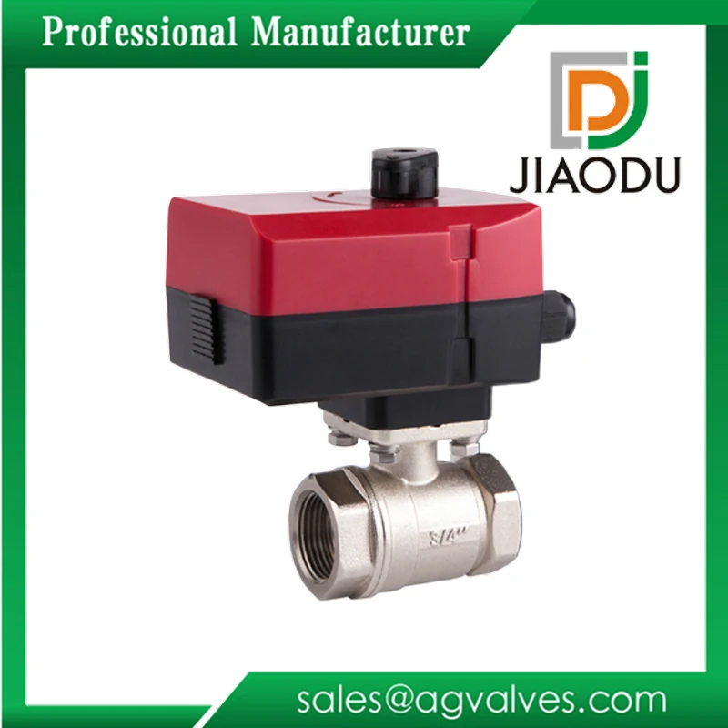 Electric Actuator 220V 230V 24V AC DC 2 Way Motorized Brass Ball Valve
