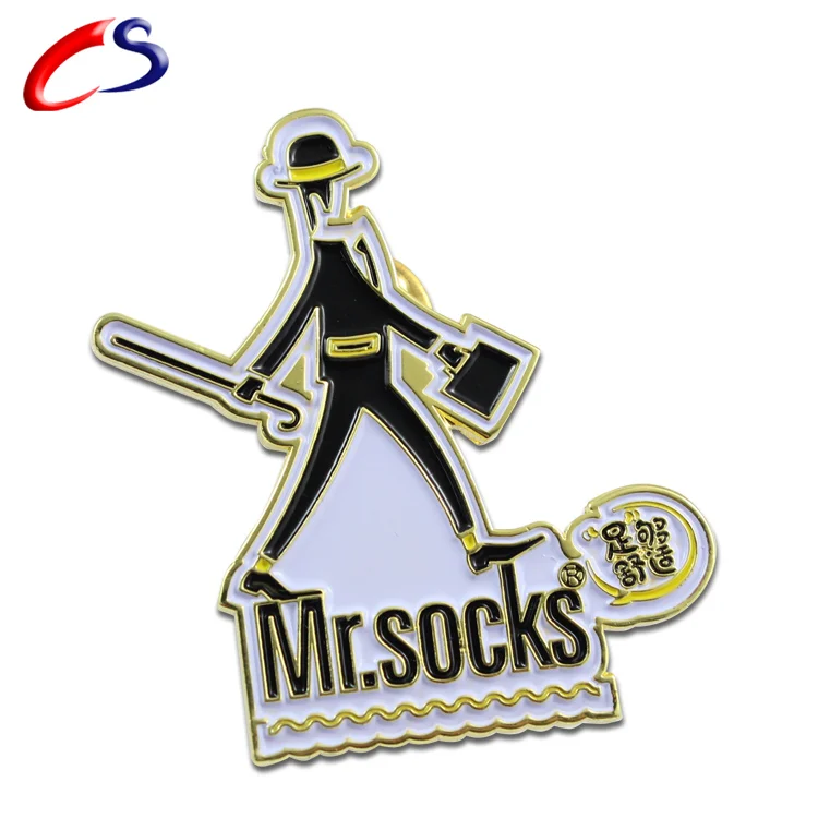custom own design metal logo lapel pin badge