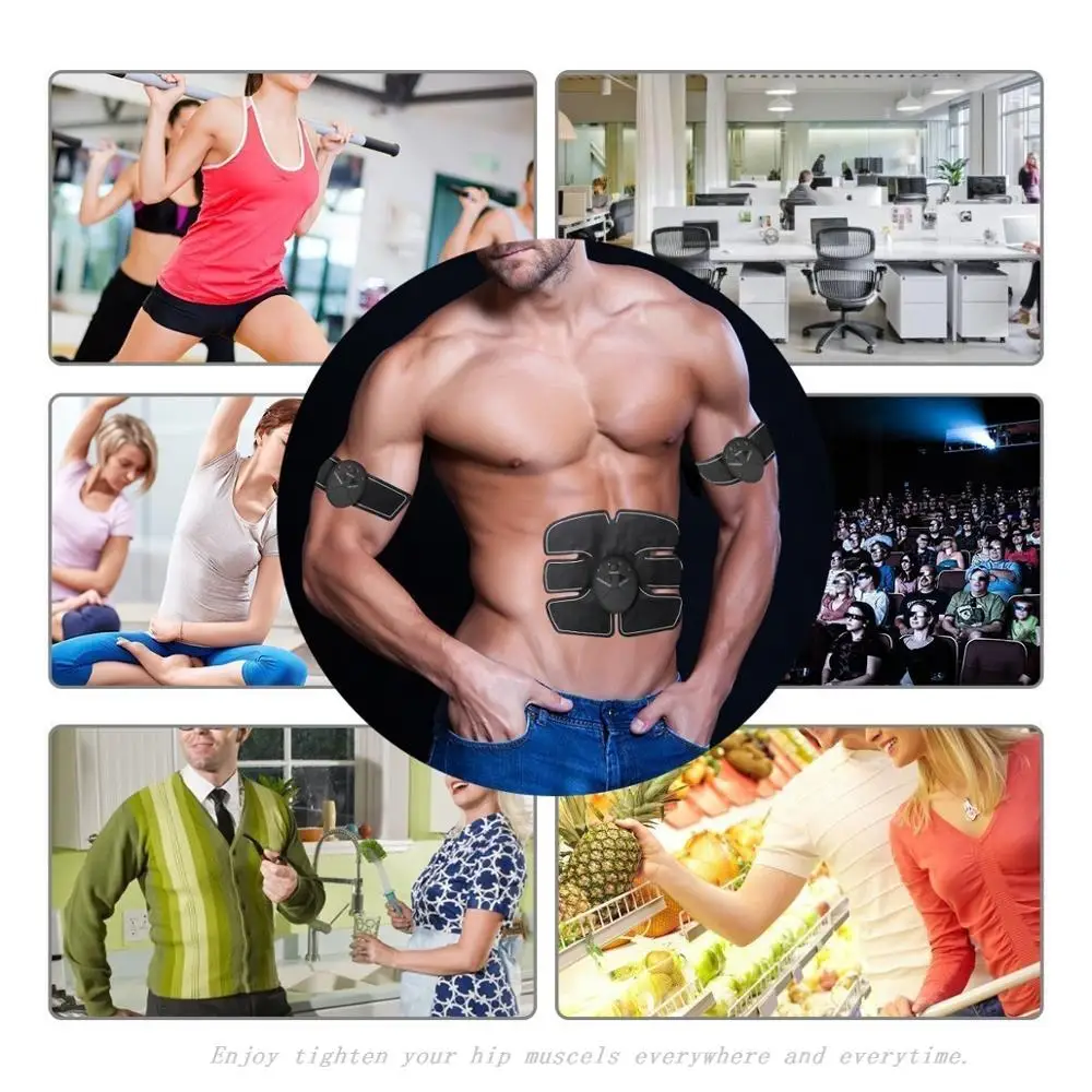 
new high quality fitness abs ems muscle training equipment weight loss machine ems for Men Women with 6 Modes and 10 Ievels 