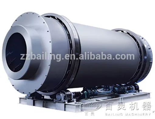 Industrial three cylinder  slag rotary drum dryer