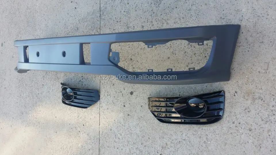 
FOR VW T5 MULTIVAN TRANSPORTER FRONT BUMPER LOWER LIP WITH FOG LAMP BEZEL 