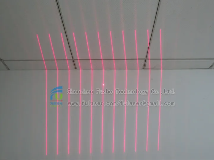 FU65011PXX100-GD16 <1mW Diffractive optical (DOE) 11 multi line laser parallel line laser pattern with adjustable focus