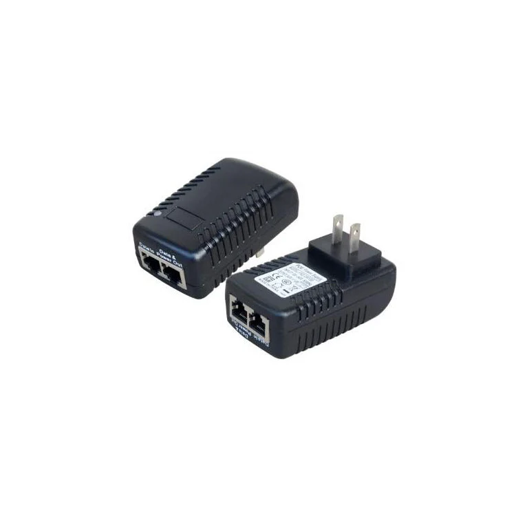  Адаптер питания power over Ethernet высокого качества 24 В 2 вилки 3 100 Мбит/с Инжектор PoE для США ЕС