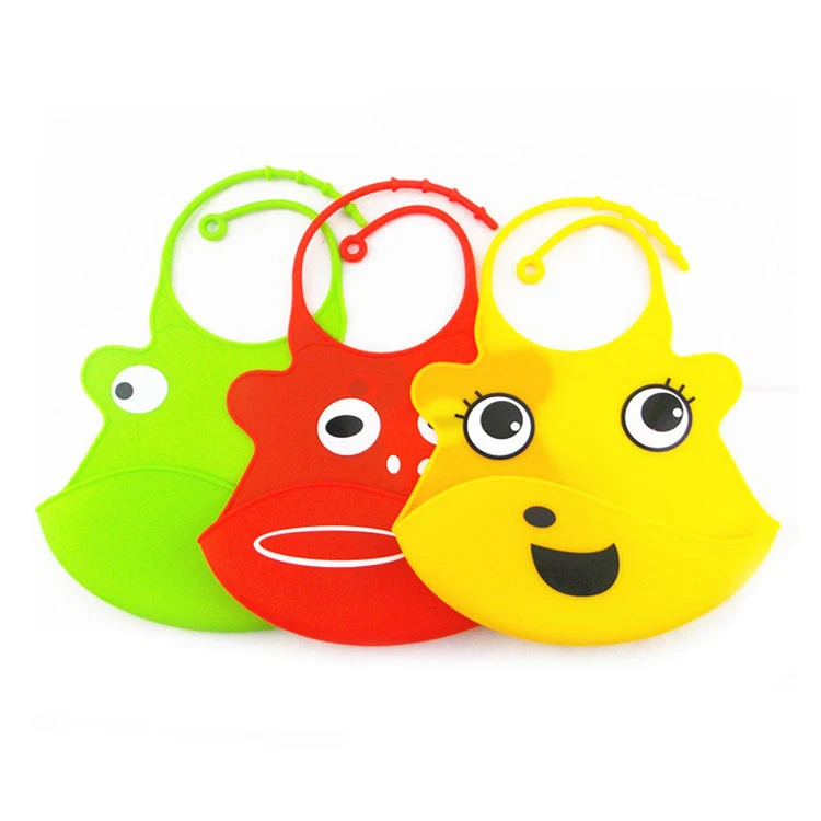 Silicone rice pocket waterproof children disposable wash pocket baby silicone mouthpiece bib