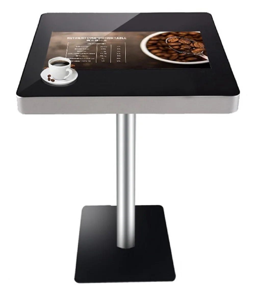 Coffee/Water/ drinking table advertising player LCD digital signage with waterproof for the bar/coffee shop/mall