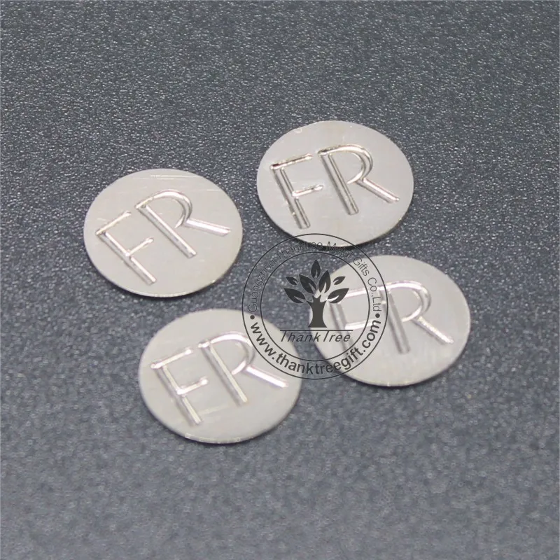 factory wholesale logo engraved custom small metal tags for jewelry