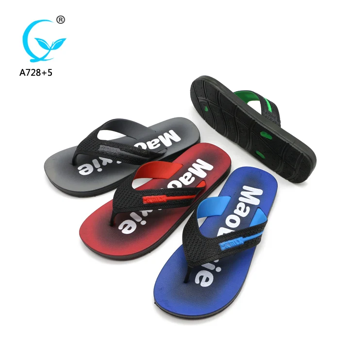 Customized printed design flip flop rubber summer beach slipper