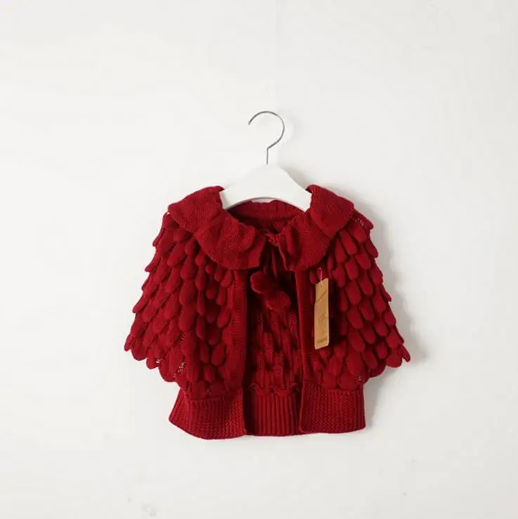 
S10063B Spring and autumn hollowed-out knitted girls sweater 