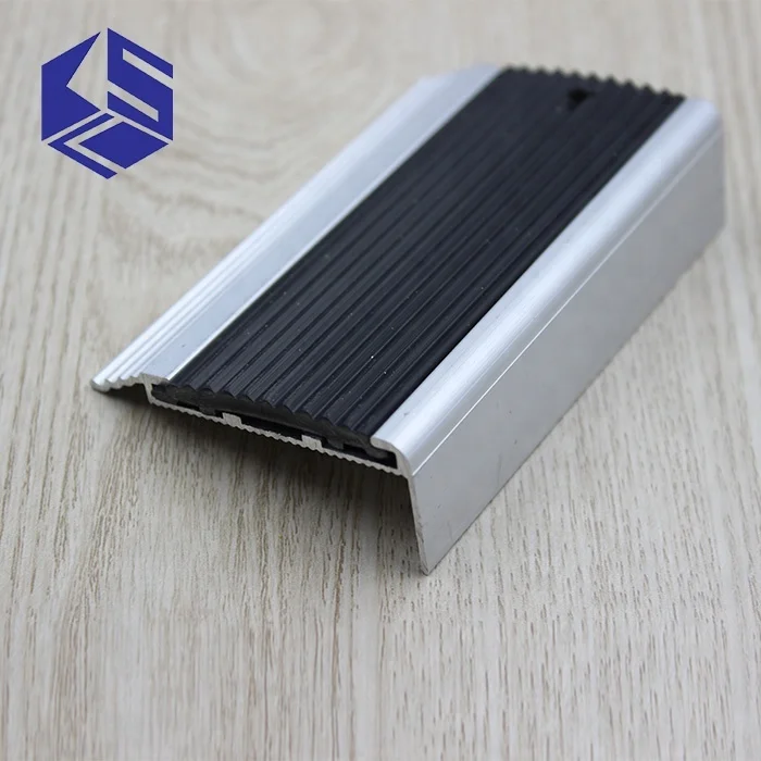 Rubber stair nosing edge trim protection aluminum carpet stair nosing