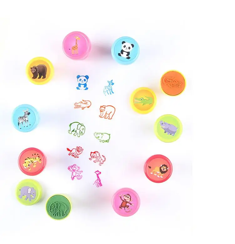 Wholesale Funny plastic Cartoons Rubber Stamp toy for kids