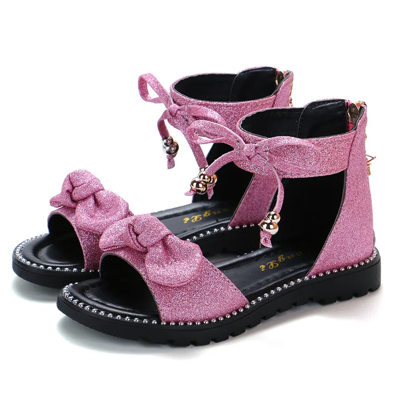 2019 summer girls bowknot sandals kids casual antiskid shoes