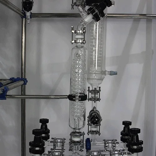 customized pilot plant using jacketed glass reactor 200 liters for solvent distillation