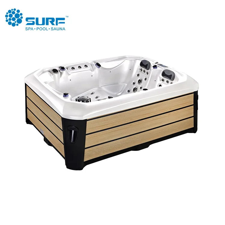 
CE approval Massage Whirlpool spa 3 persons spa Acrylic tub witn American Balboa control system 