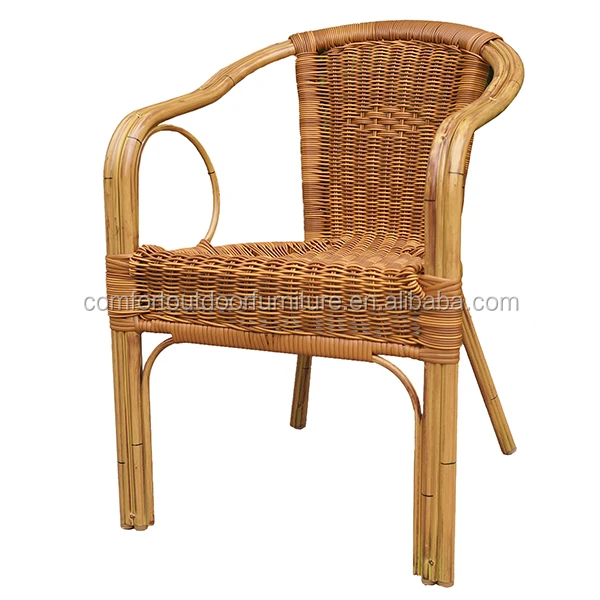 Natural Bamboo Look Finish Rattan Chair Bamboo Chair