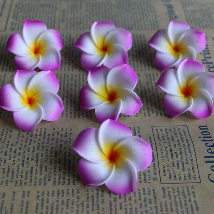 Foam Artificial Plumeria Rubra Flower Heads Frangipani Wedding Decoration Flowers
