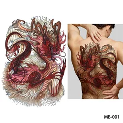 Персонализированные долговечные тату-наклейки MB на всю спину с животными