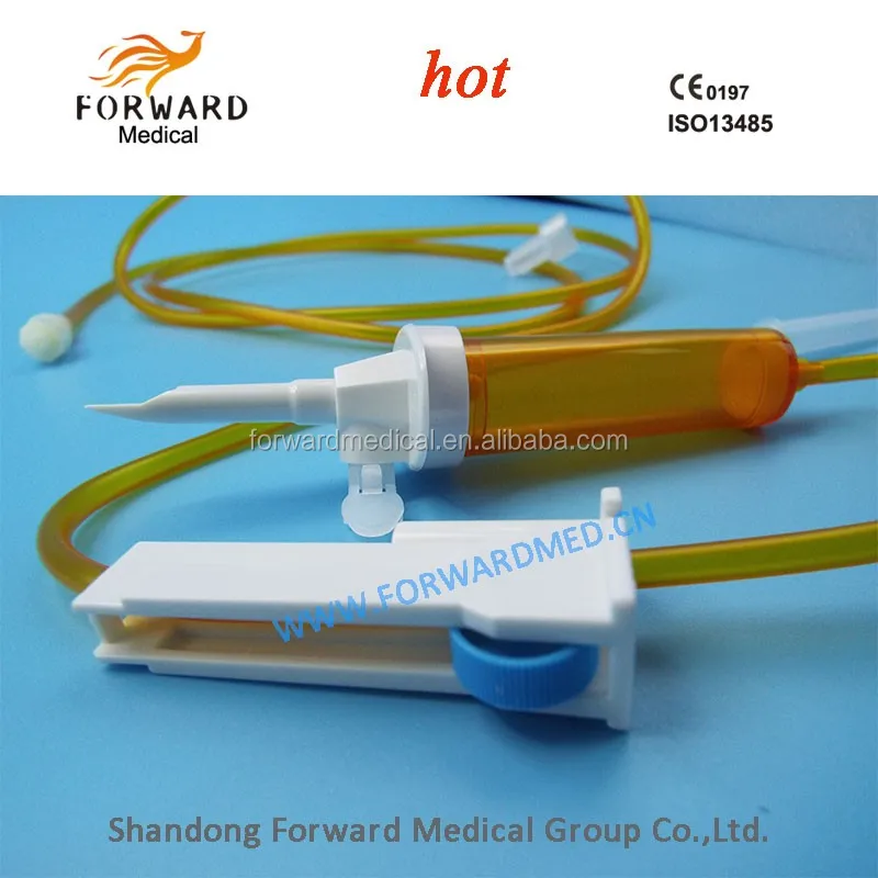 disposable y-site iv set and lightproof infusion burette set for adult