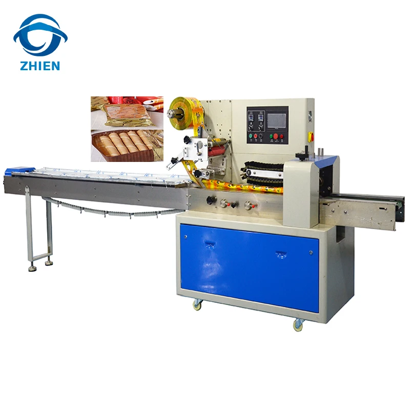 Хорошая цена горизонтальная Подушка Тип упаковочная машина для Egg Roll