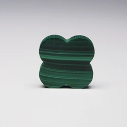 high quality natural stone four leaf clover flower green malachite
