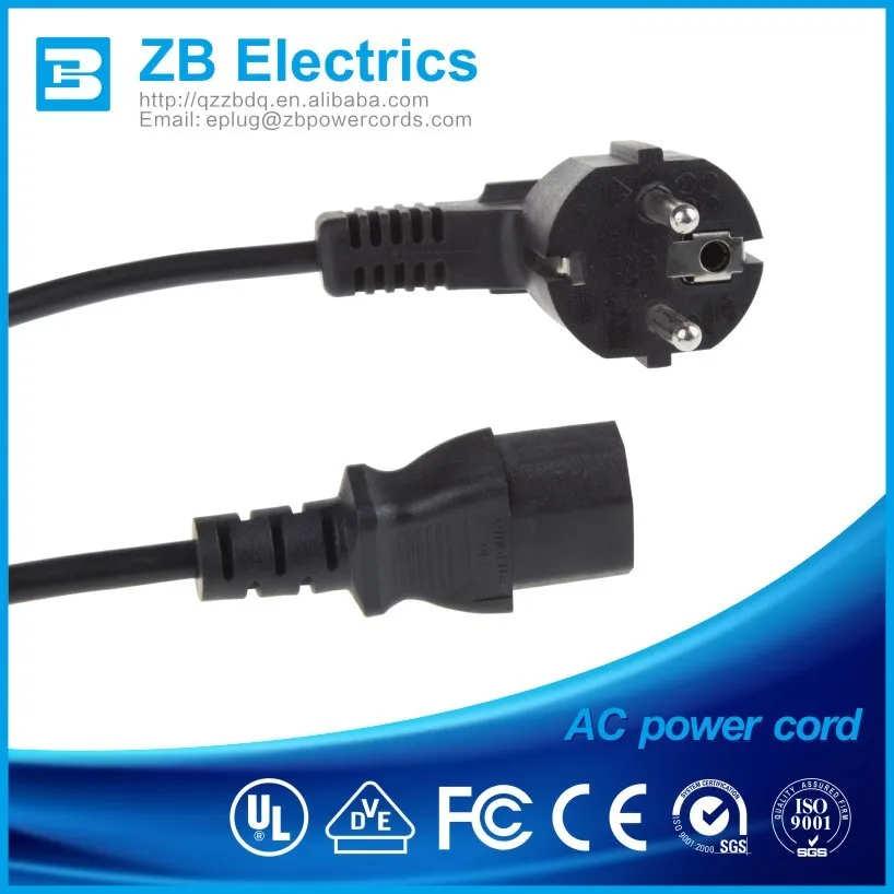 Электрический штекер, удлинитель, шнур питания переменного тока европейского стандарта