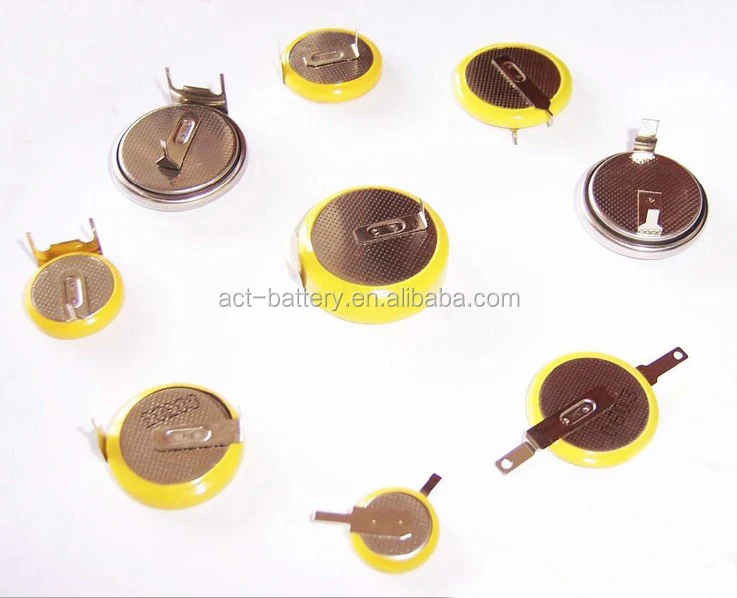 
cr2450 button cell battery with tabs, pins, wires, connector 