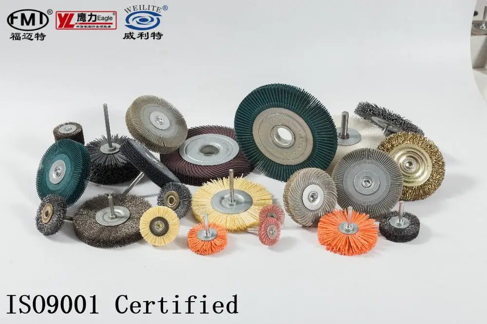 FMT 2021 200mm Deburring Cleaning Polishing  circular round radial disc wheel brush