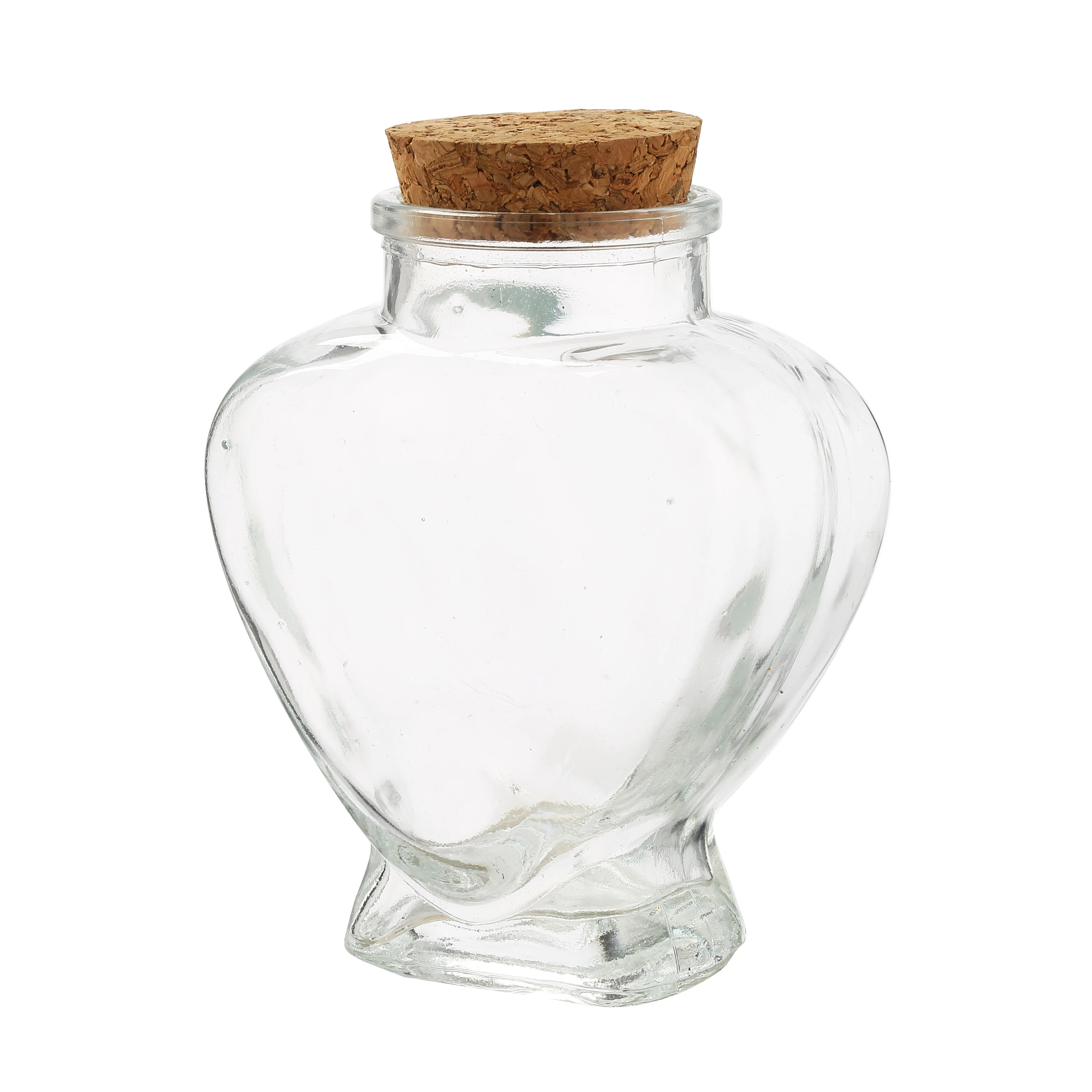 Valentine Customized Heart shape honey candy glass jar